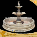 decorative round carved stone 3 tiered water fountain statue